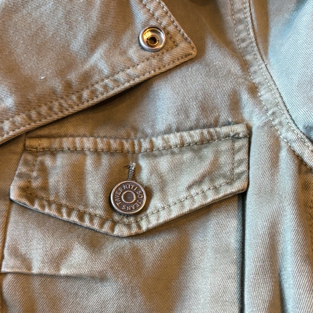 Taverniti So Jeans Olive Jacket with Unique Details - Picture 4 of 12